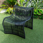 Wave Chair  (Straight Weave) - Black