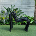 Wave Chair  (Straight Weave) - Black