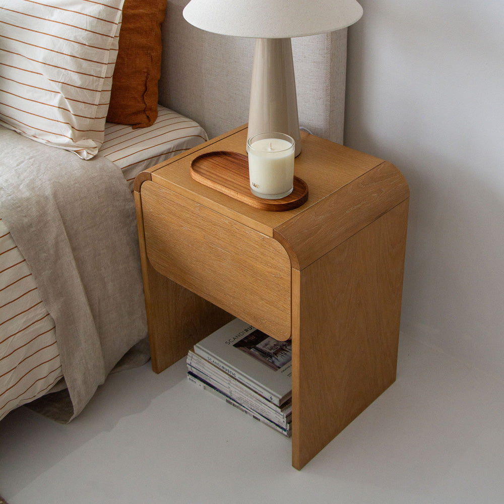 Ezra Oak Bedside Table