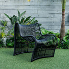 Wave Chair  (Straight Weave) - Black