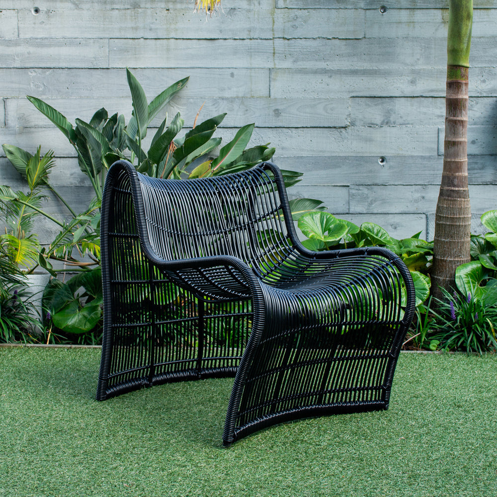 Wave Chair  (Straight Weave) - Black