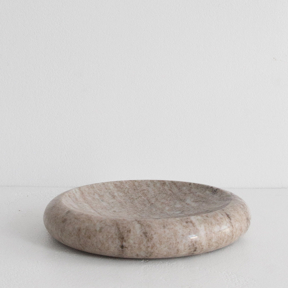 Rufus Indra Shallow Bowl, Oat Marble - Medium