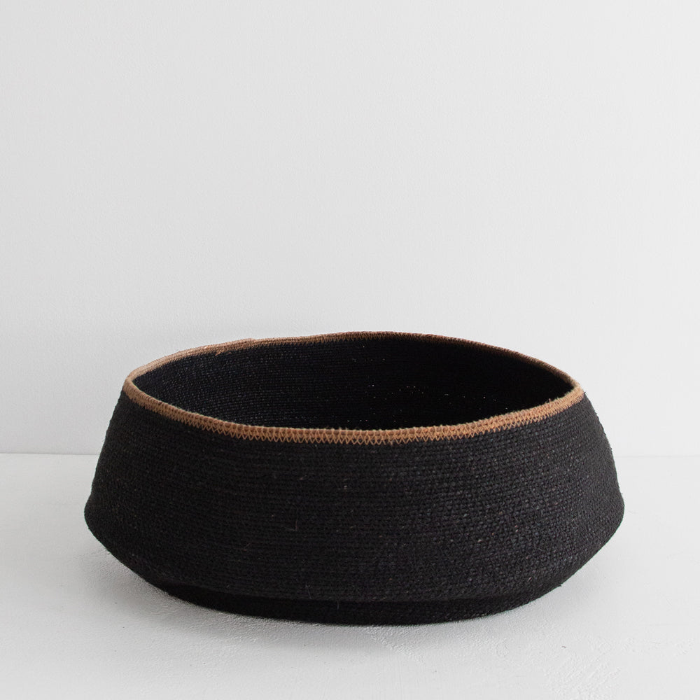 Sfera Basket, Large - Black/Tan