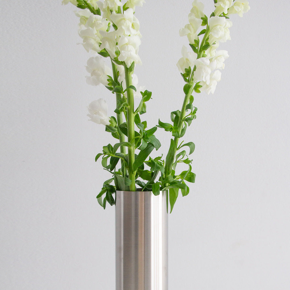 Kira Stainless Steel Vase - Brushed Stainless