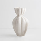 Clara Ceramic Vase - Ivory, Large