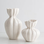 Clara Ceramic Vase - Ivory, Large