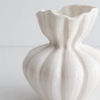 Clara Ceramic Vase - Ivory, small