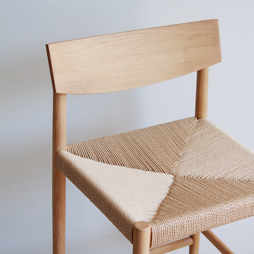 Isaac Cord Barstool - Natural Oak