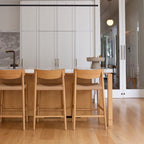 Isaac Cord Barstool - Natural Oak