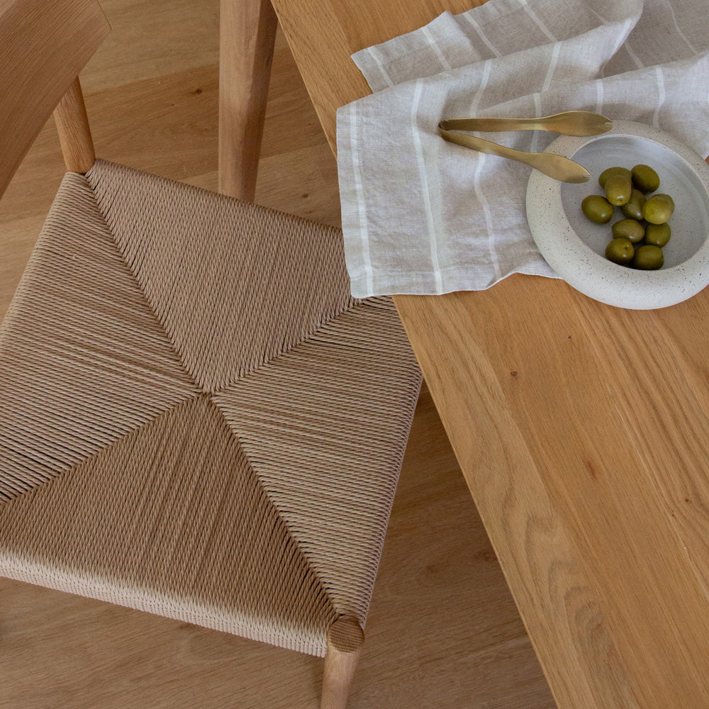 Isaac Cord Chair - Natural Oak