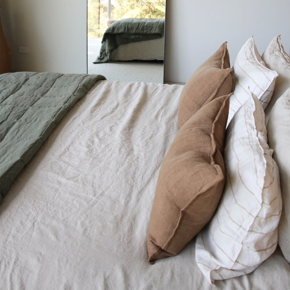 European Linen Duvet Cover - Oatmeal