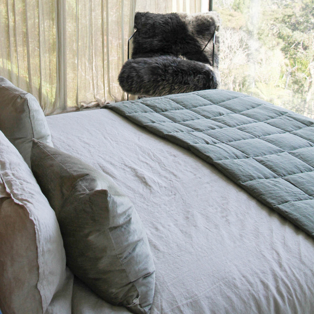 European Linen Duvet Cover - Oatmeal