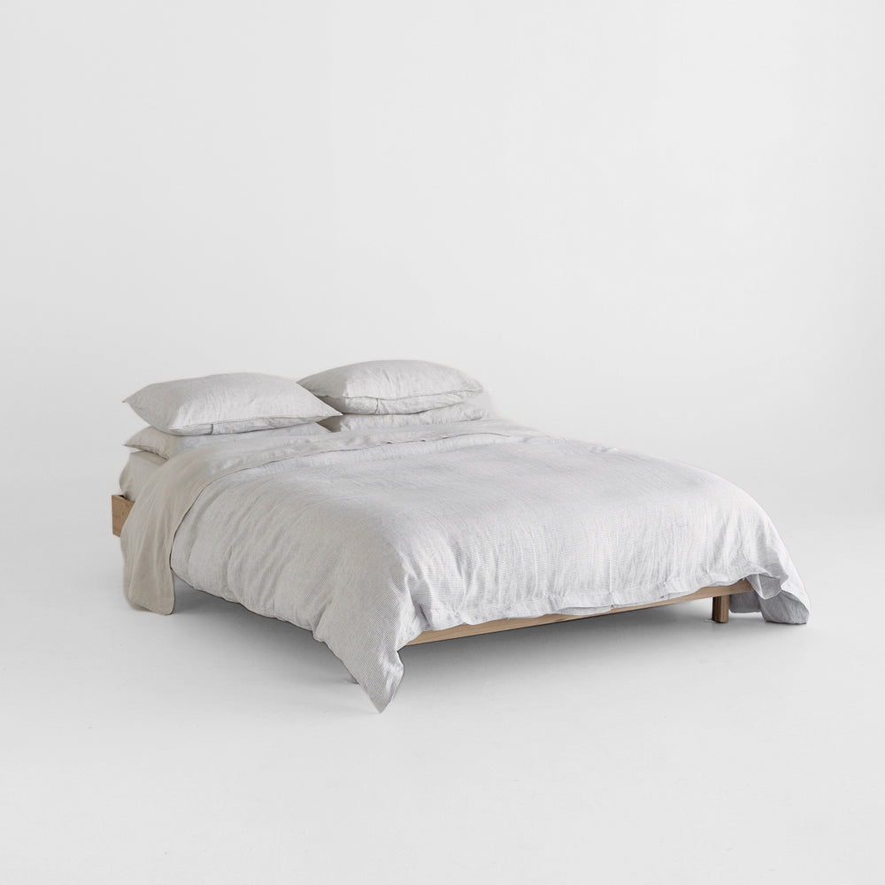 European Linen Duvet Cover - Pinstripe