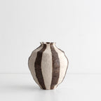 Rayas Ceramic Vase - Cocoa