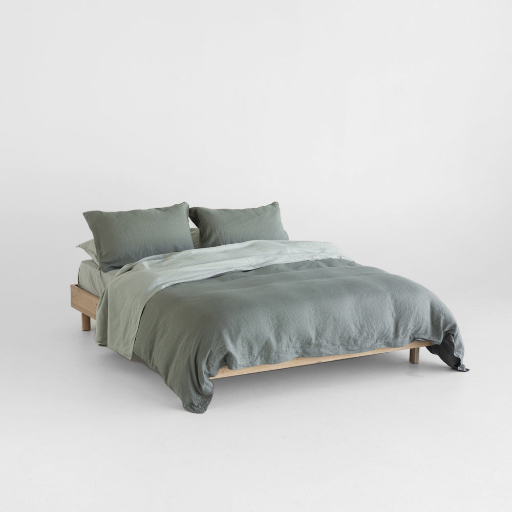 European Linen Duvet Cover - Rosemary
