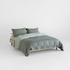 European Linen Duvet Cover - Rosemary