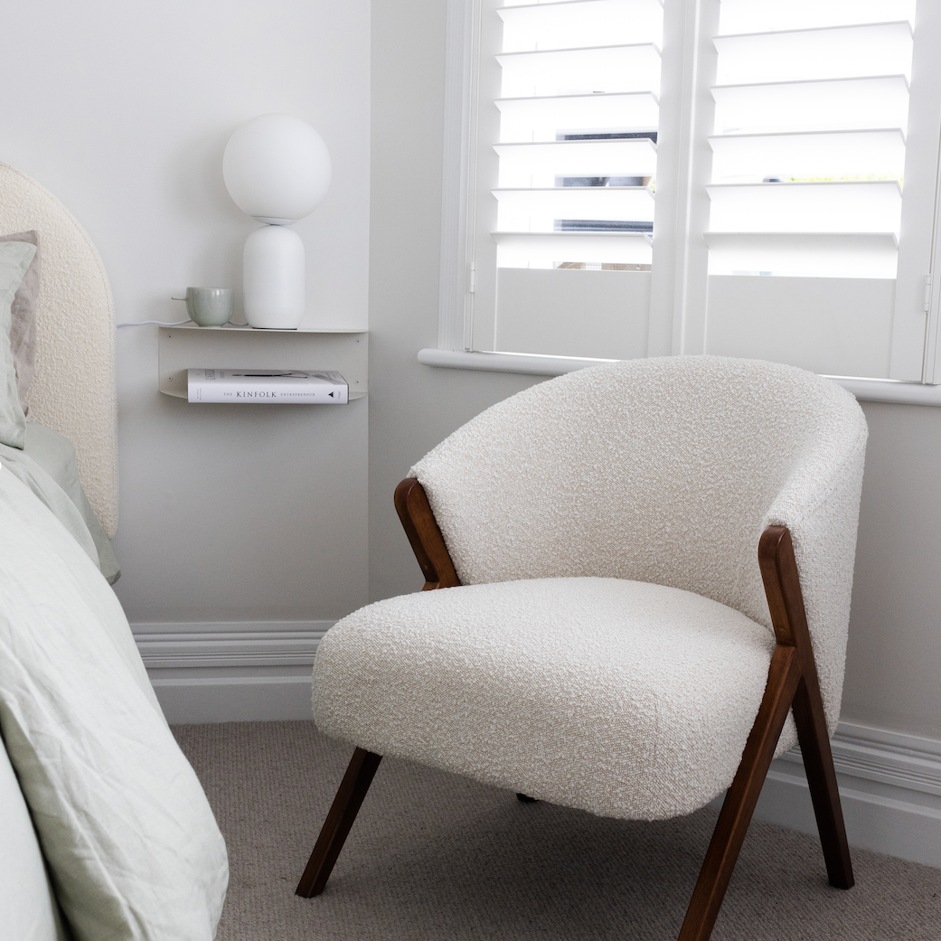 Fold Bedside Table - White